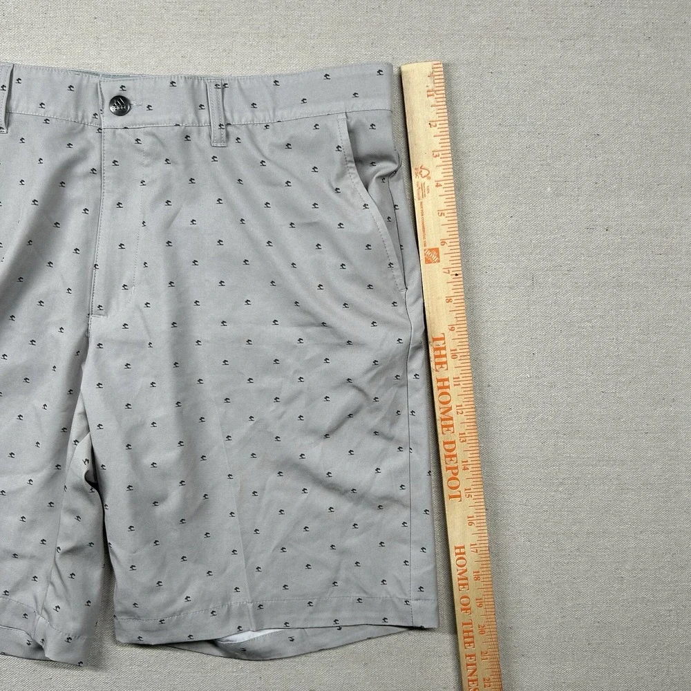 Adidas Golf Shorts Mens 38 Performance Stretch Grippy Waist All Over Print Trees
